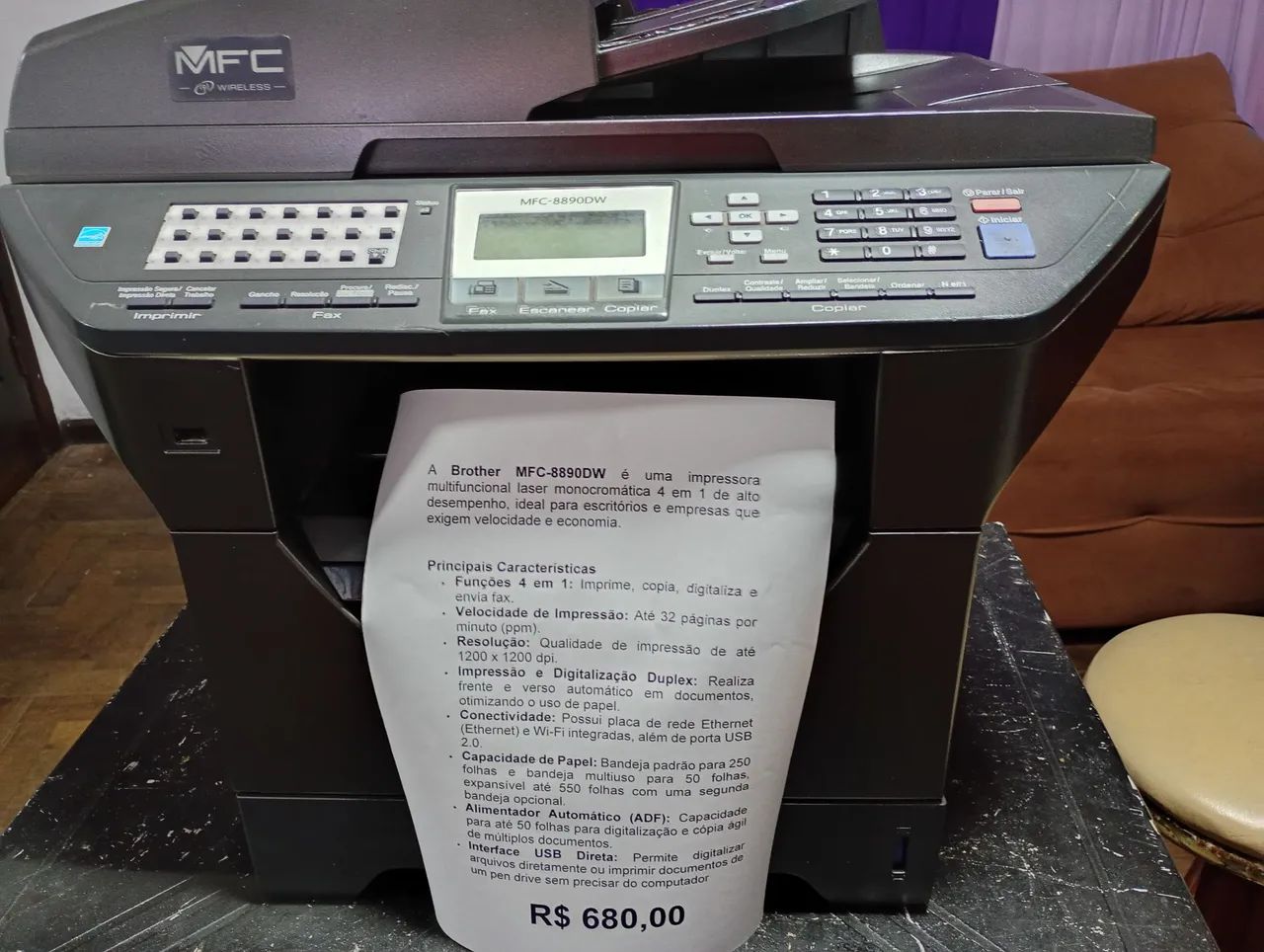 Impressora multifuncional brother DCP-8085DN