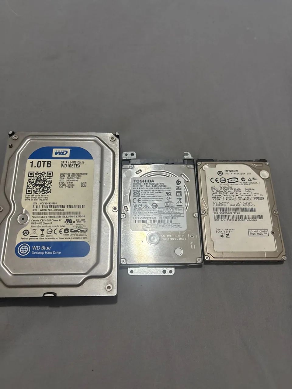 Lote 3 HDs - 2x 1TB + 250GB - Notebook e PC