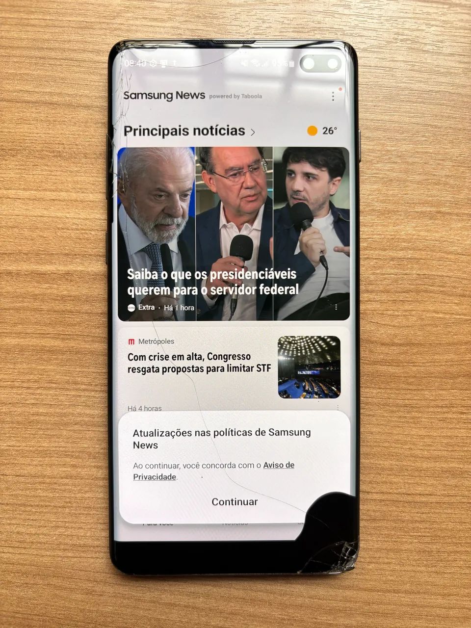Galaxy S10+ Samsung - Tela Trincada  - Foto 3