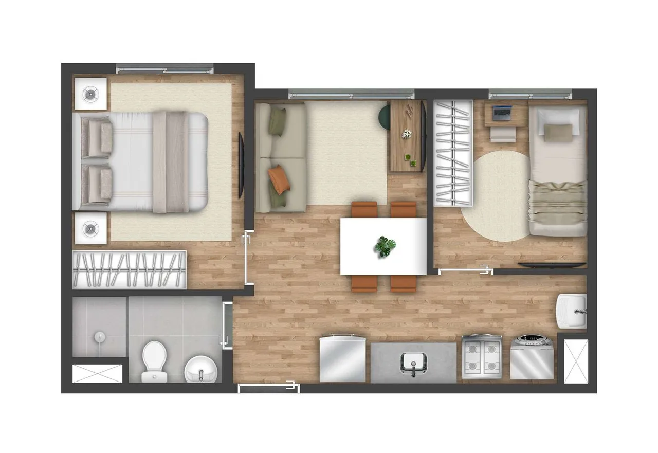 PLANTA 32m²