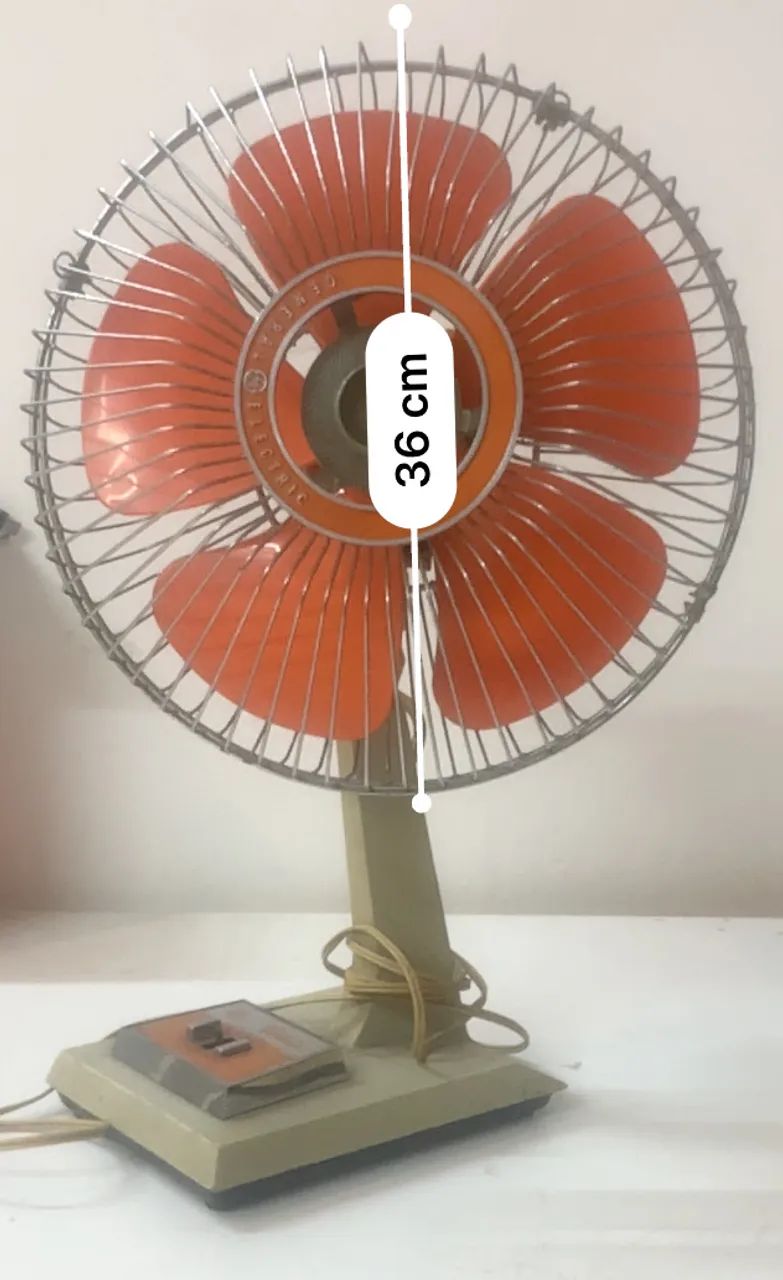 Ventilador antigo G&E laranja  - Foto 5
