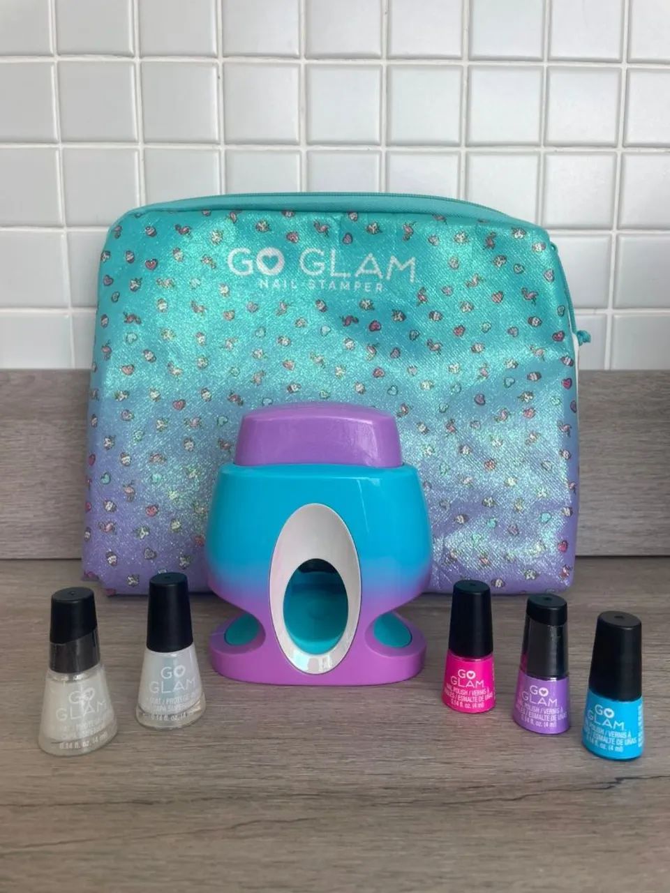 Kit Para Unhas Go Glam Nail Printer Value Sunny Rosa - Foto 2