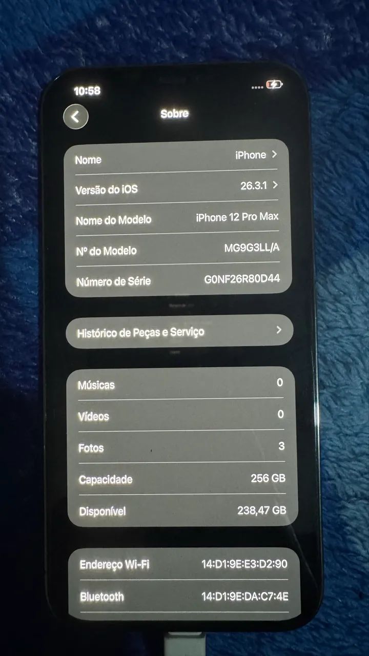 iPhone 12 Pro Max 256GB Grafite - Bateria 92% - Foto 3