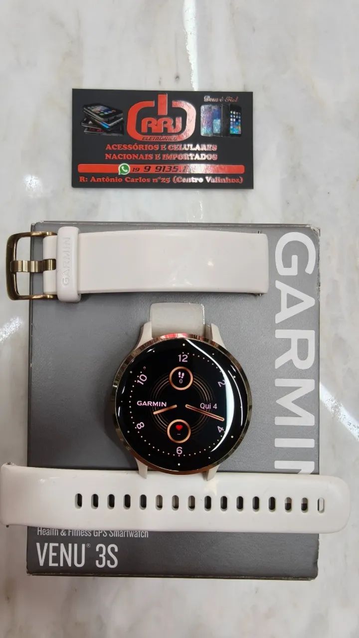 Garmin Venu 3s Marfim com Dourado 41mm  - Foto 5
