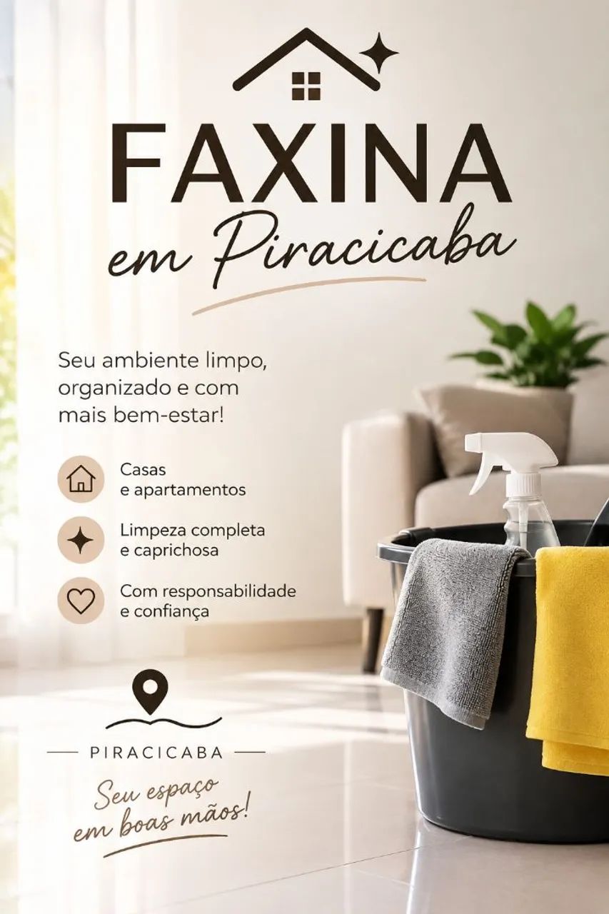 Serviços de faxina em Piracicaba 