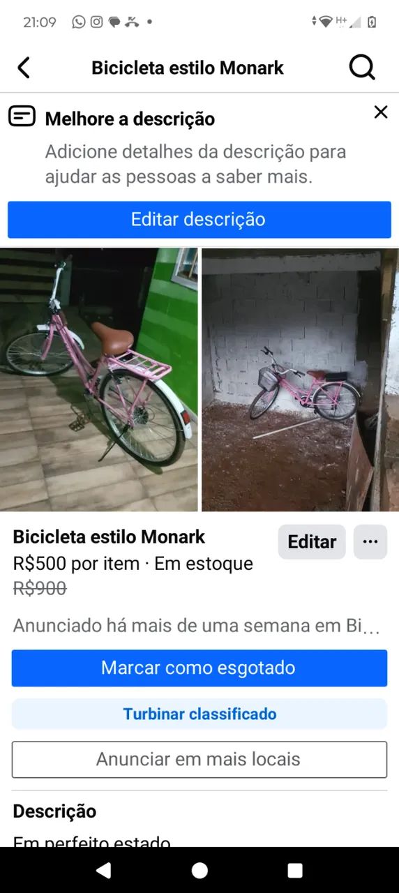 Bicicleta estilo monark