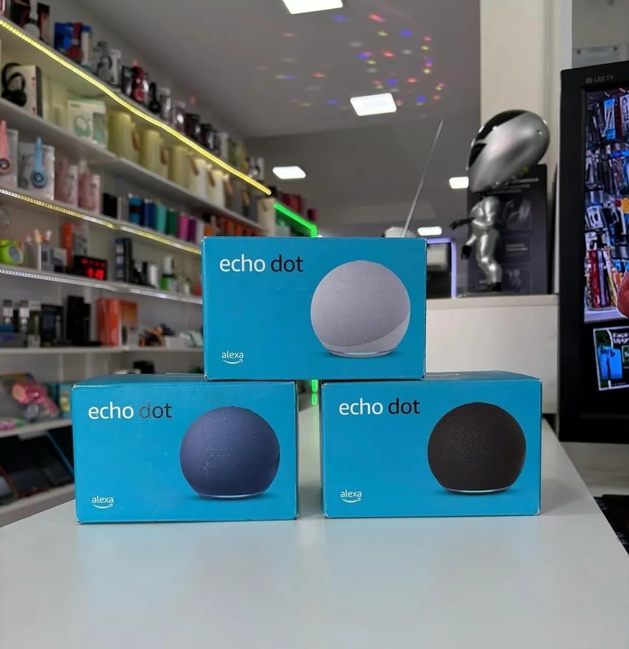 Alexa Assistente de voz Nova Lacrada Echo Dot 5 Amazon 