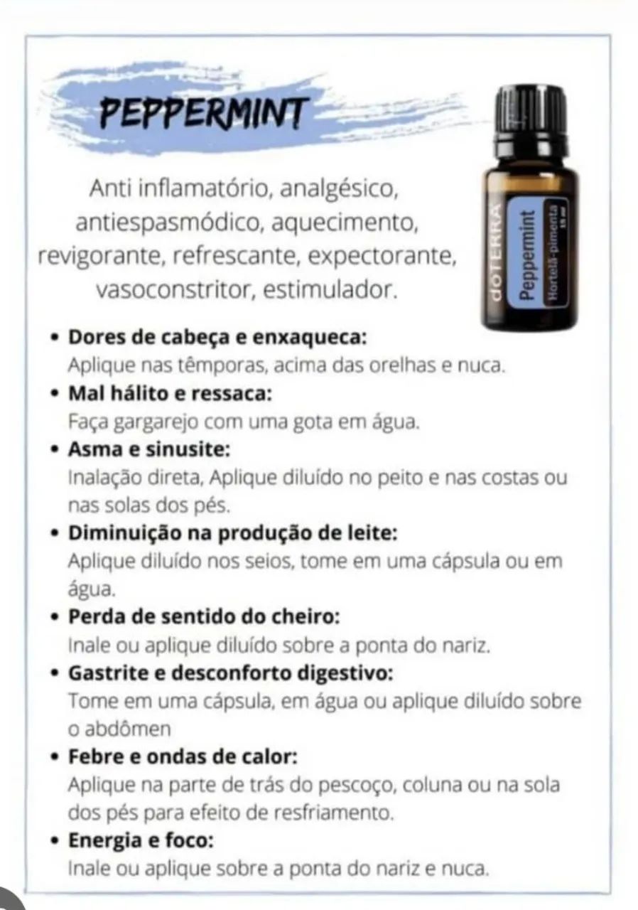 doterra óleo essencial de peppermint - hortelã  - Foto 3
