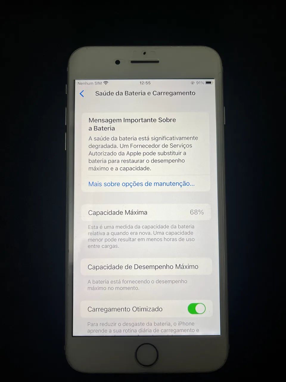 iPhone 8 Plus Silver 64GB - Com Caixa, Fonte e Cabo Original + Capa - Foto 2