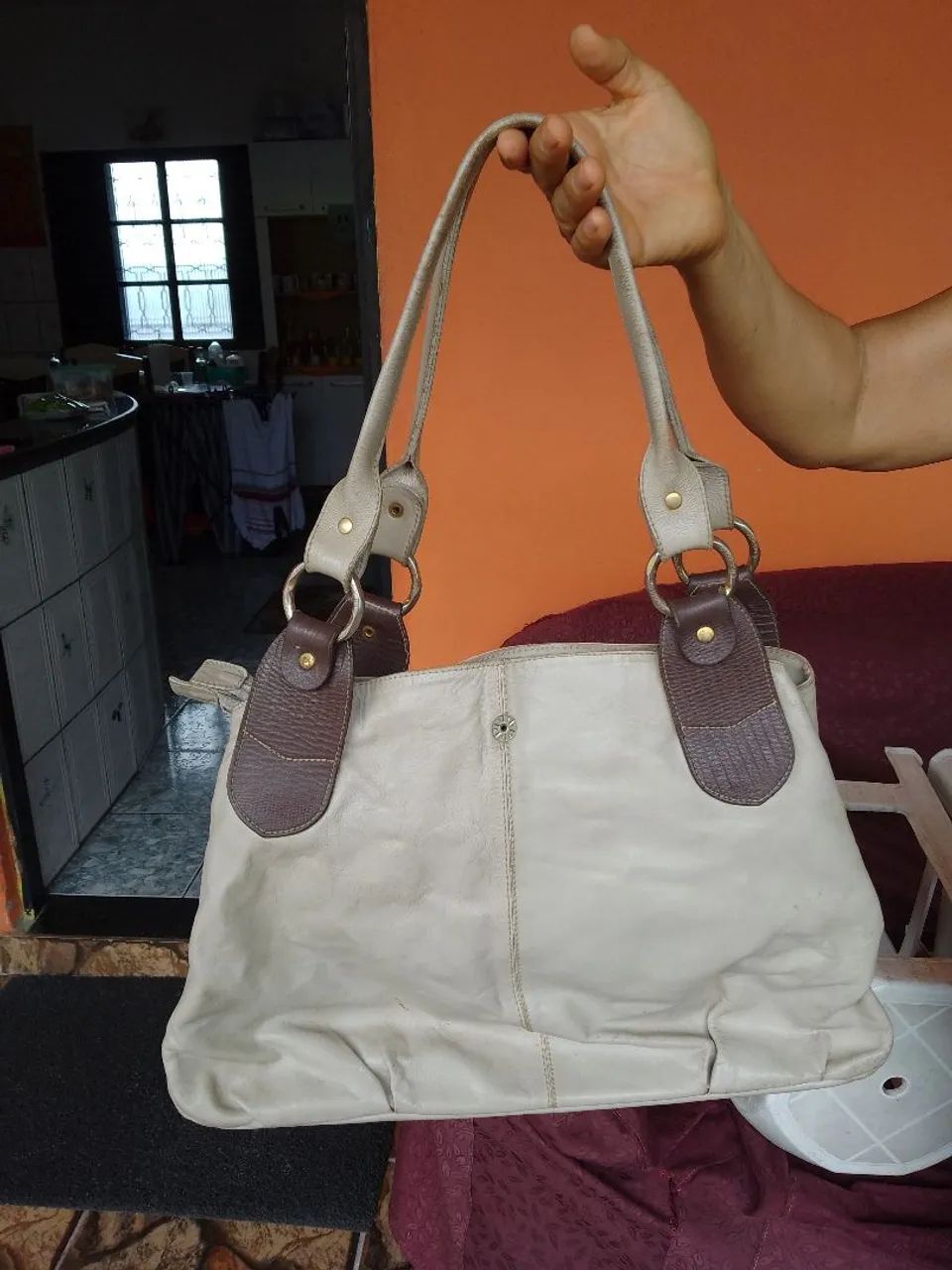 Bolsa Couro Fino - Foto 2