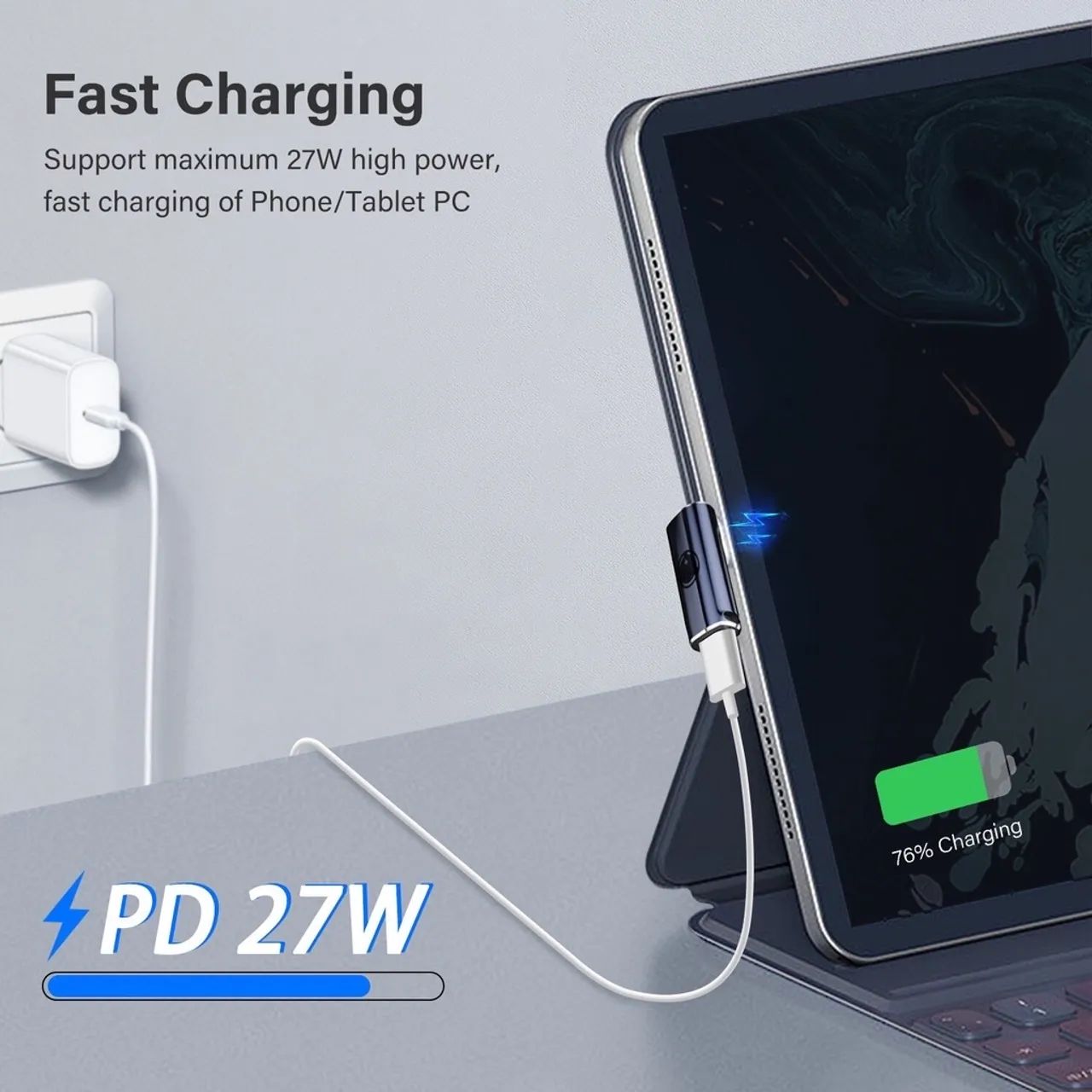 Adaptador De Carregamento Rápido (USB-C Para Lightning) - Foto 4