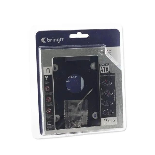 Caddy 12,7mm p/HD ou SSD 2,5" BringIT (Entrega Grátis)