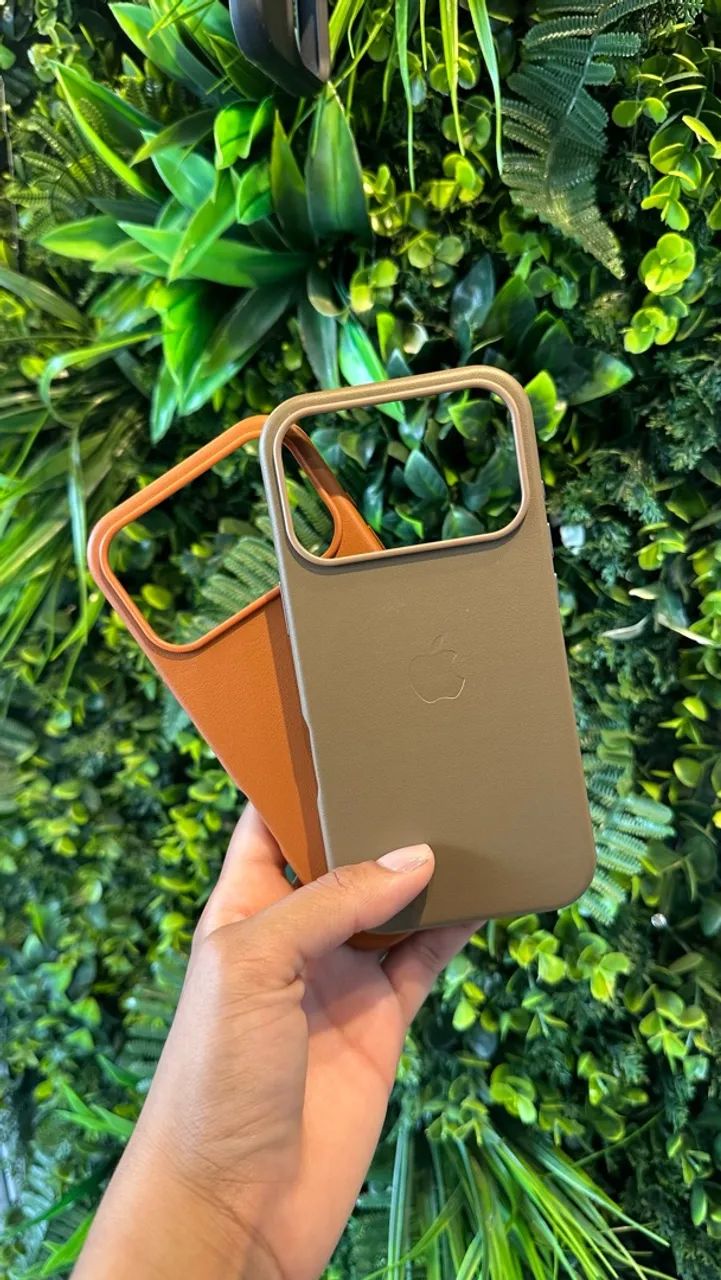 Capa de couro para iphone 
