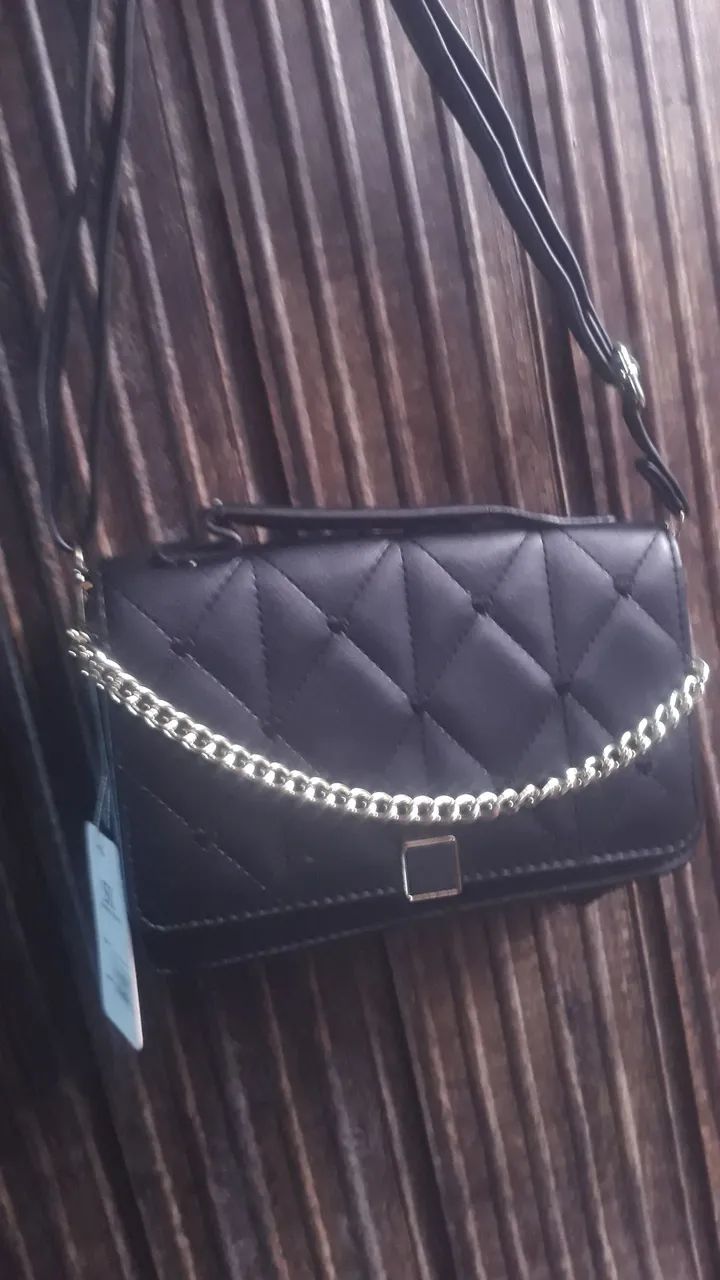 Bolsa Feminina Rosa Matelassê com Corrente - Linda e Elegante - Foto 3