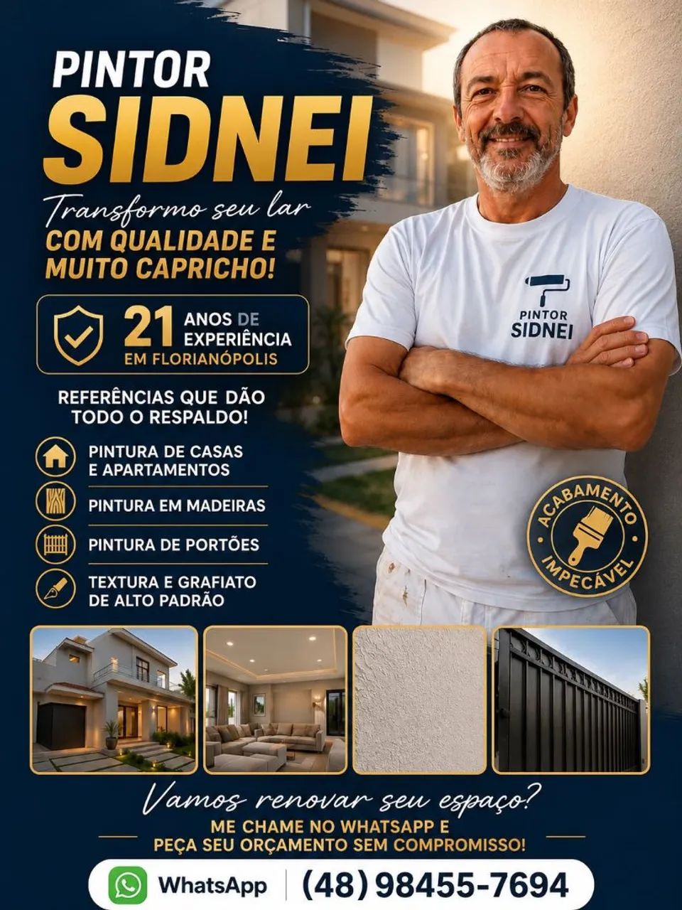 Sidnei pinturas 21 anos no ramo