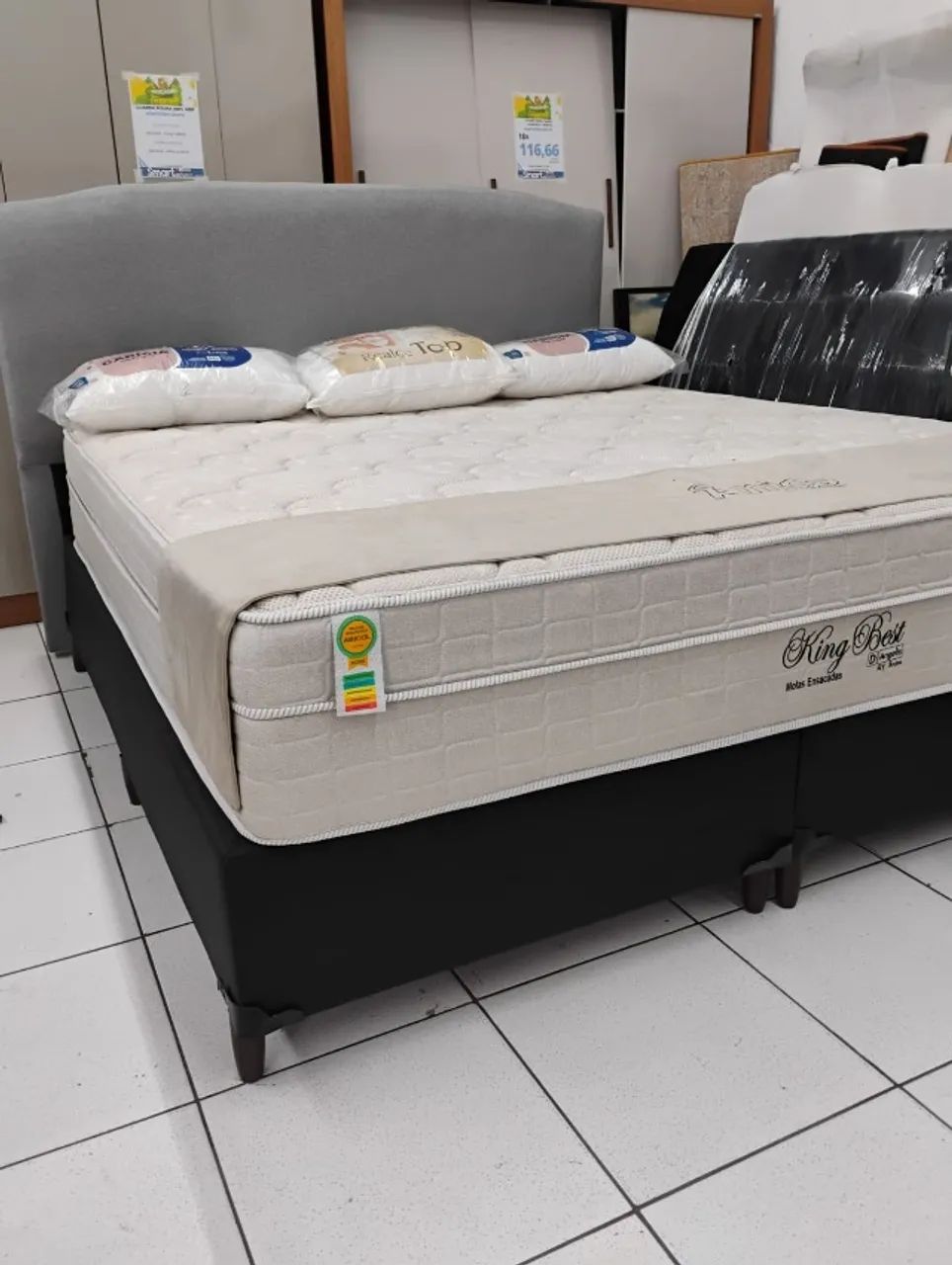 Cama base king + colchão king anjos star - Foto 2
