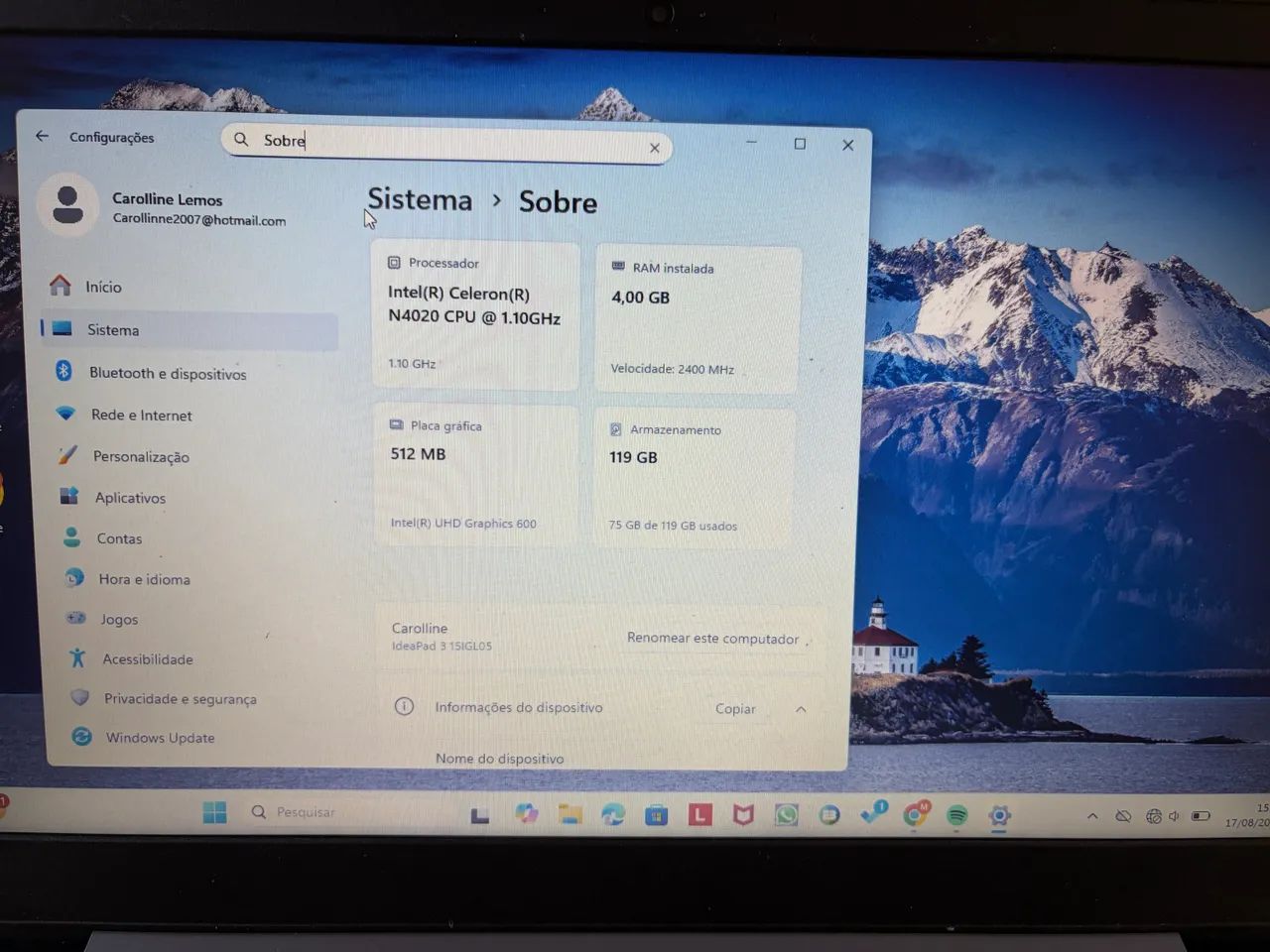 Nootbook Lenovo i3 - Foto 5