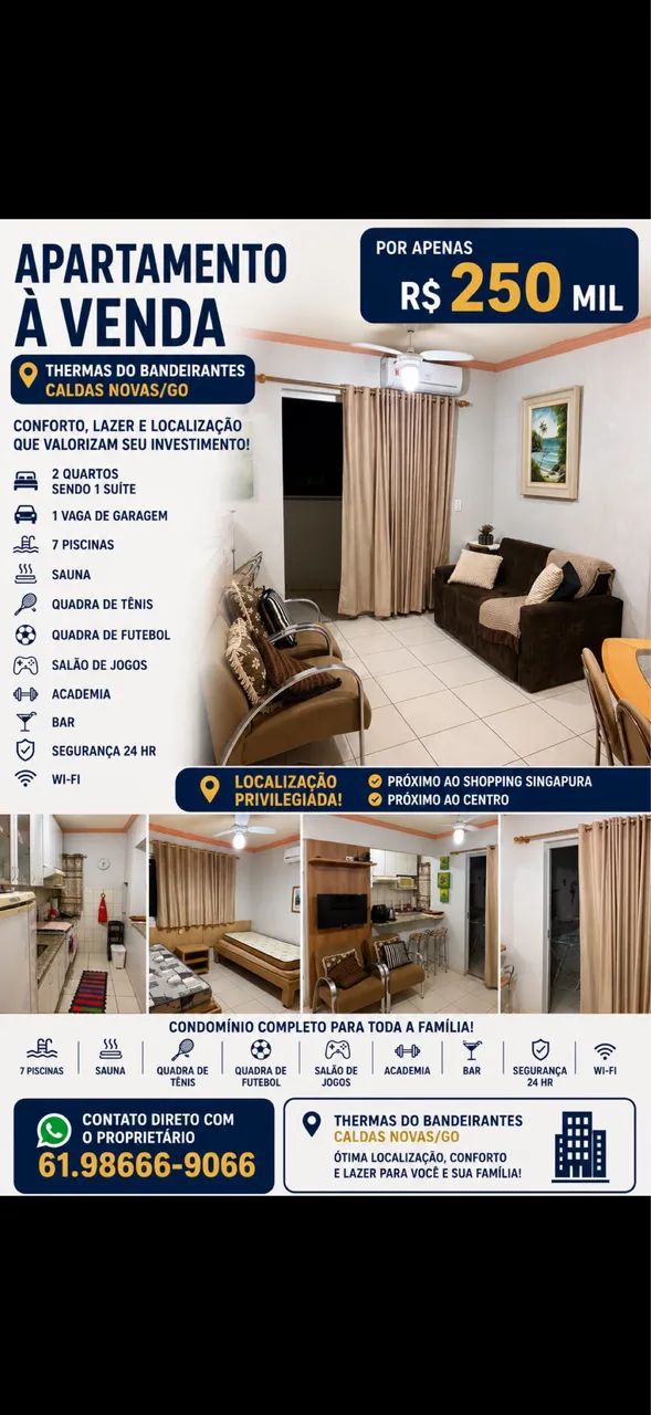 Lindo Apartamento Laser em Caldas Novas