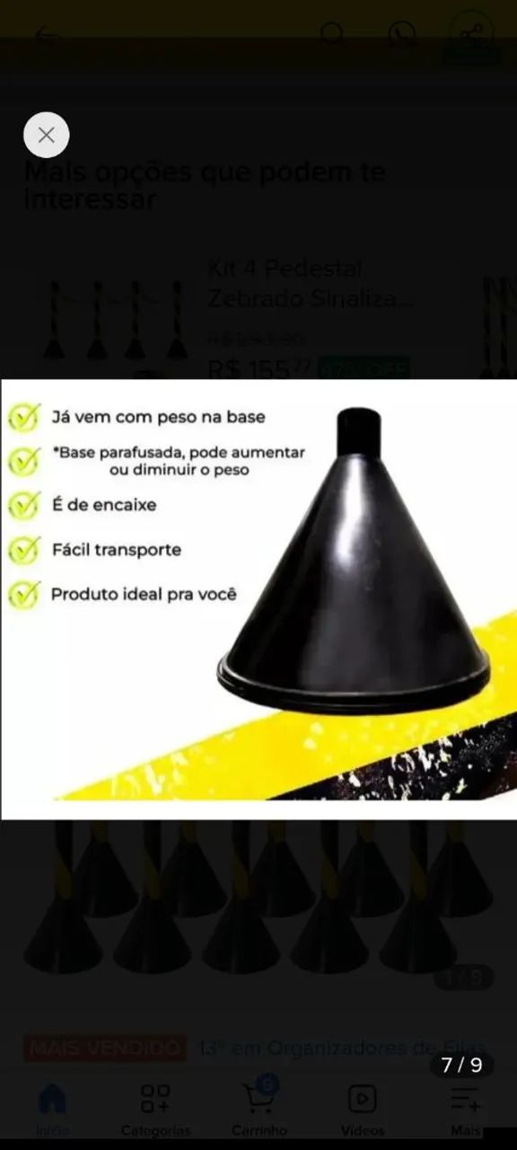 Pedestal de sinalização de fila - Foto 4