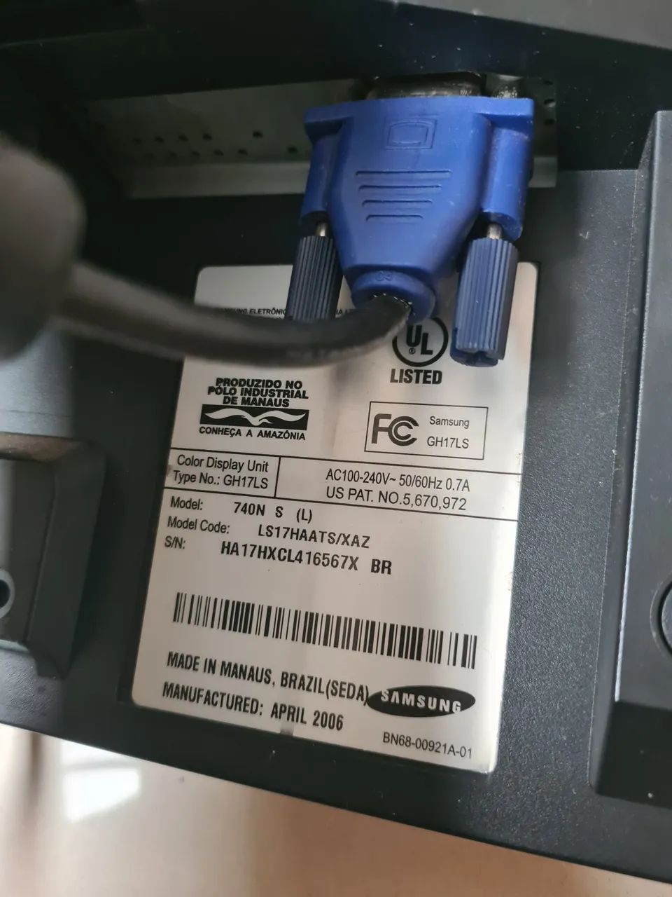 Monitor Samsung SyncMaster 17? LCD para PC - Foto 5