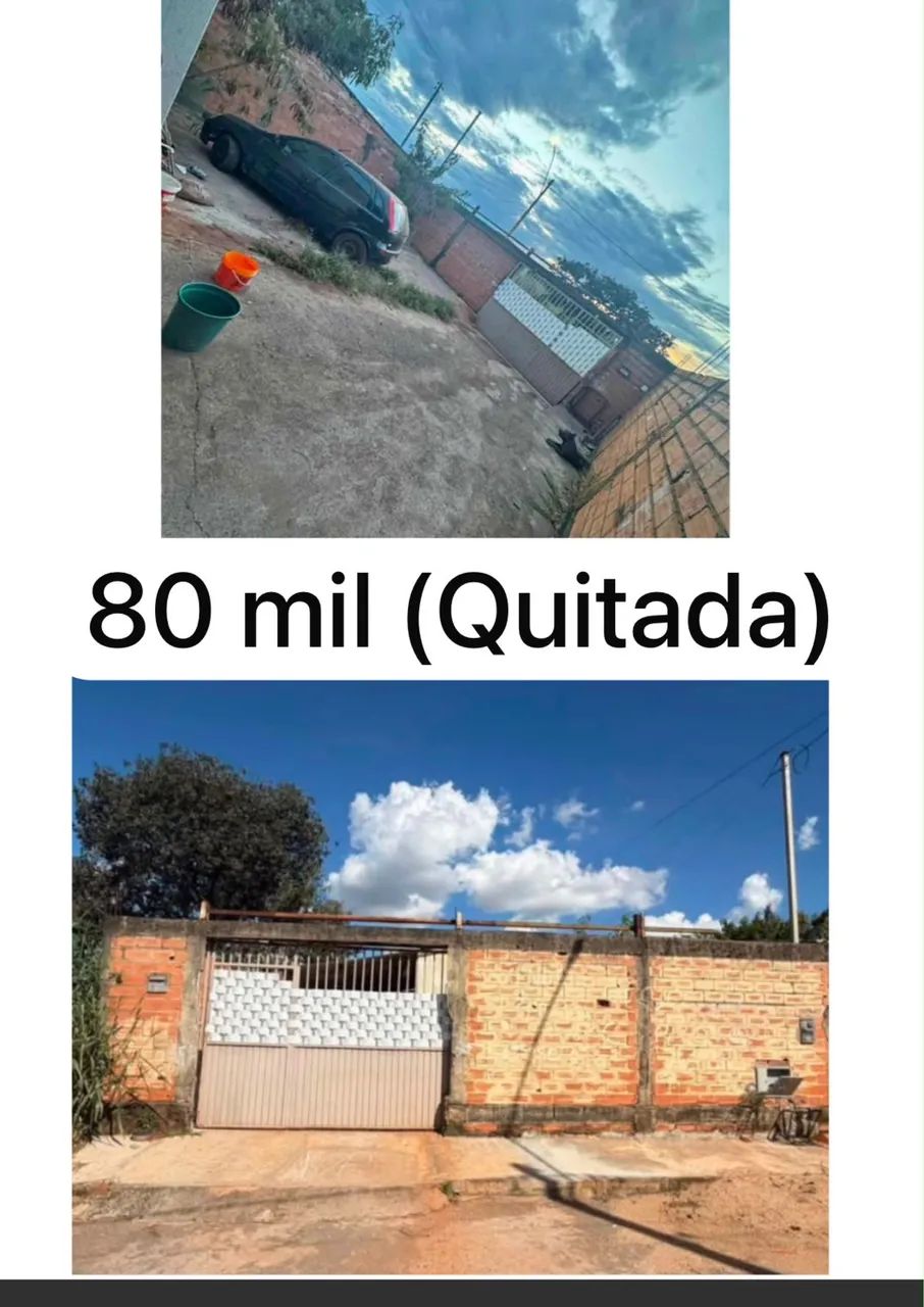 Vendo casa (Quitada) 80 mil