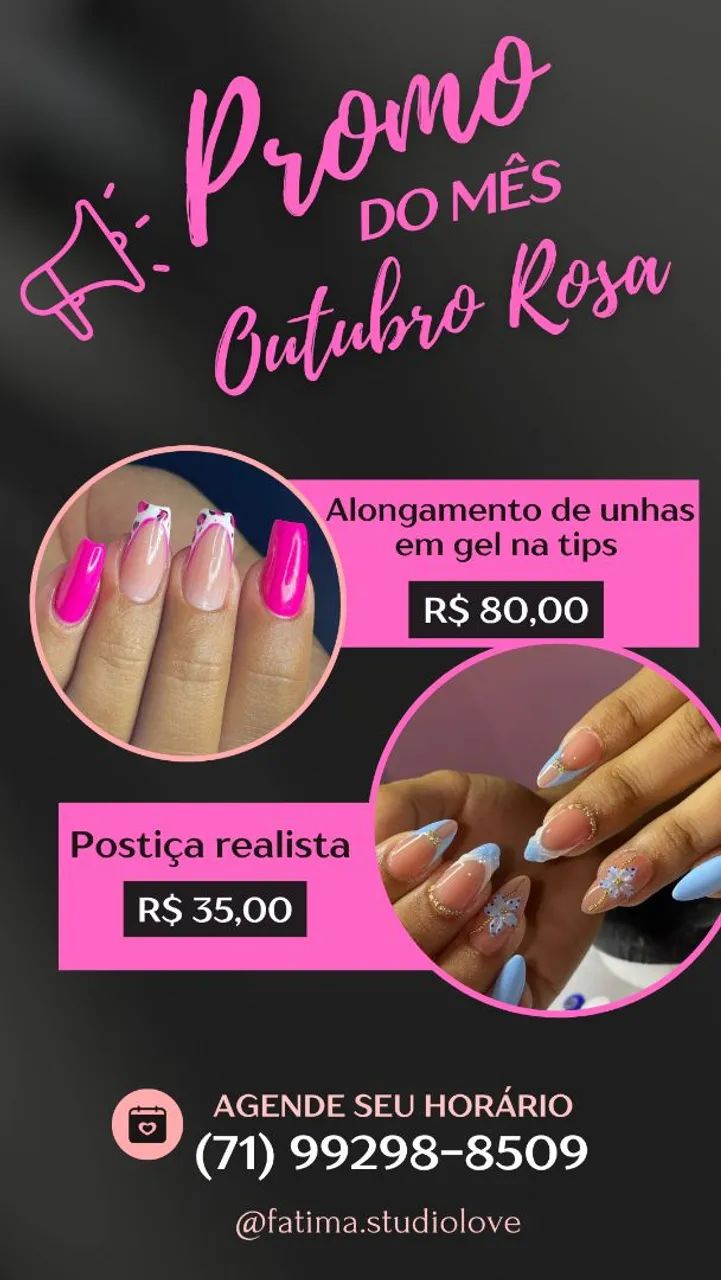 Promoção Alongamento em gel