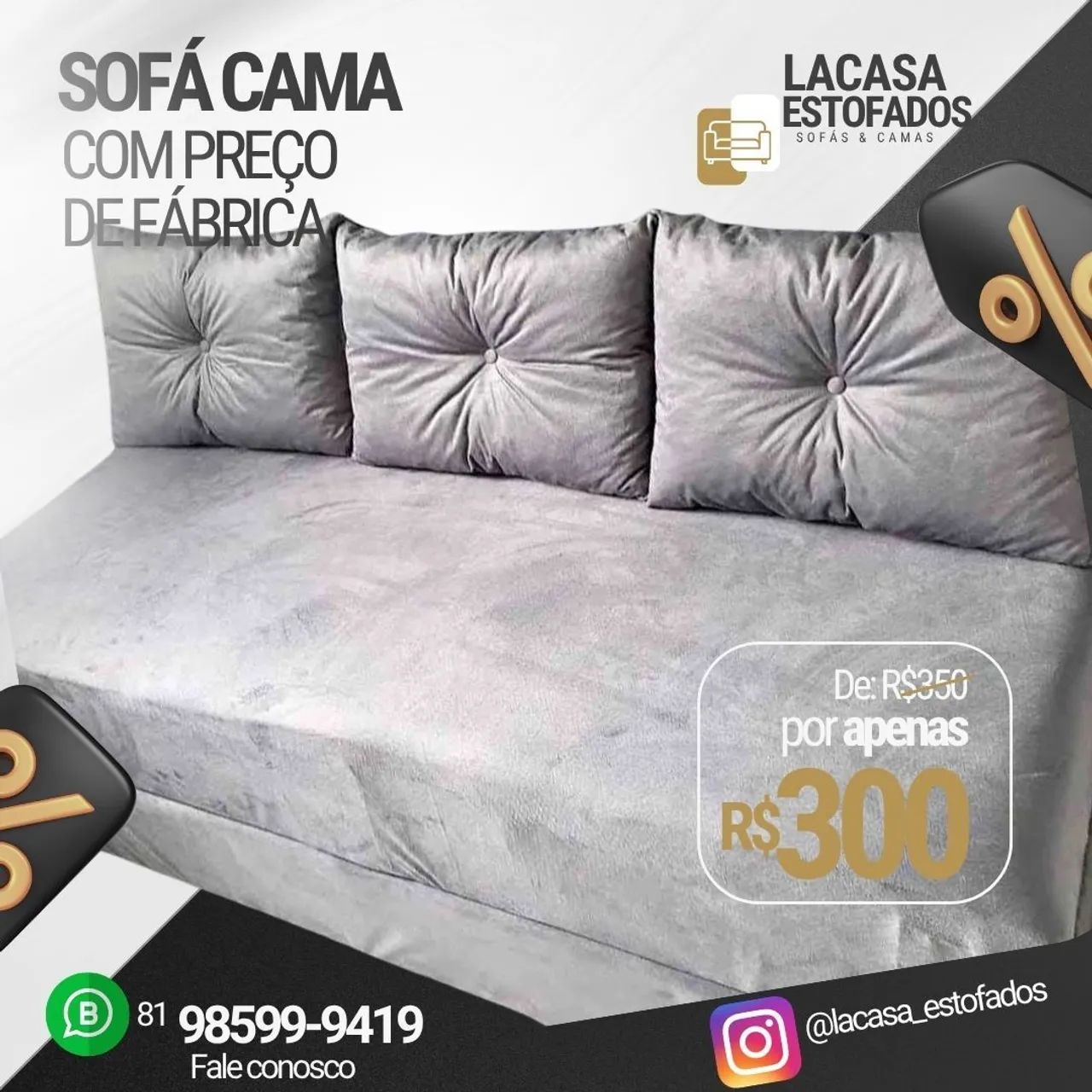 Sofá cama novo