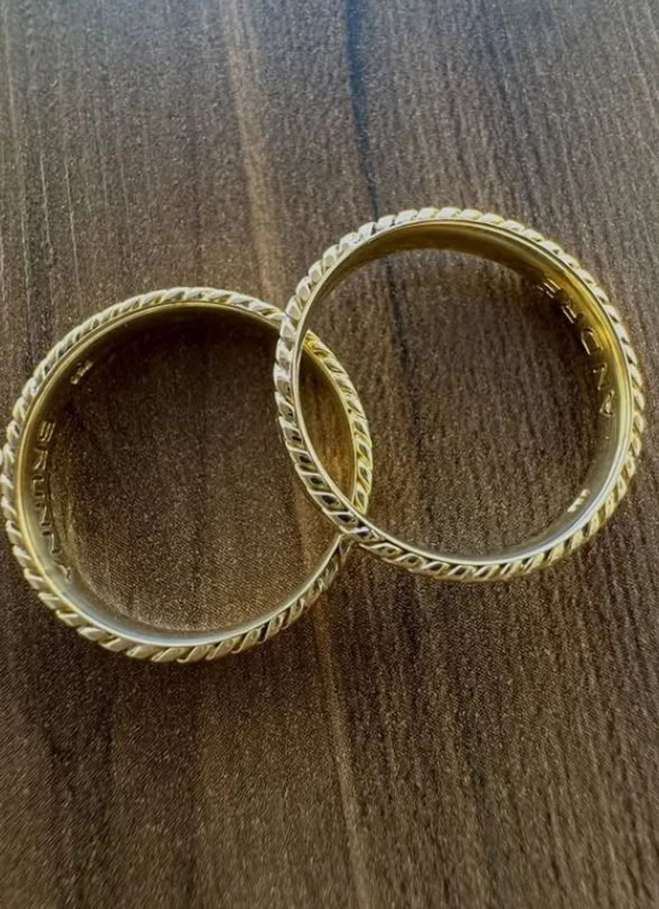 Par de aliança em Ouro 18k  - Foto 4