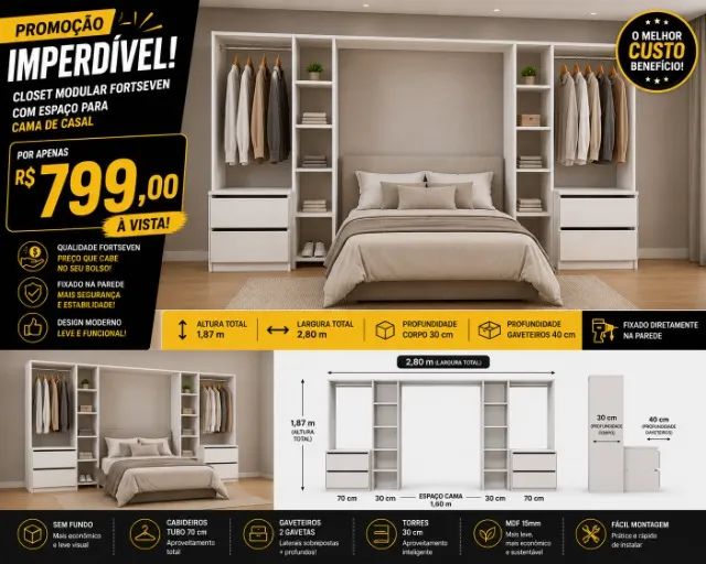 CLOSETS MDF NOVO  - Foto 6
