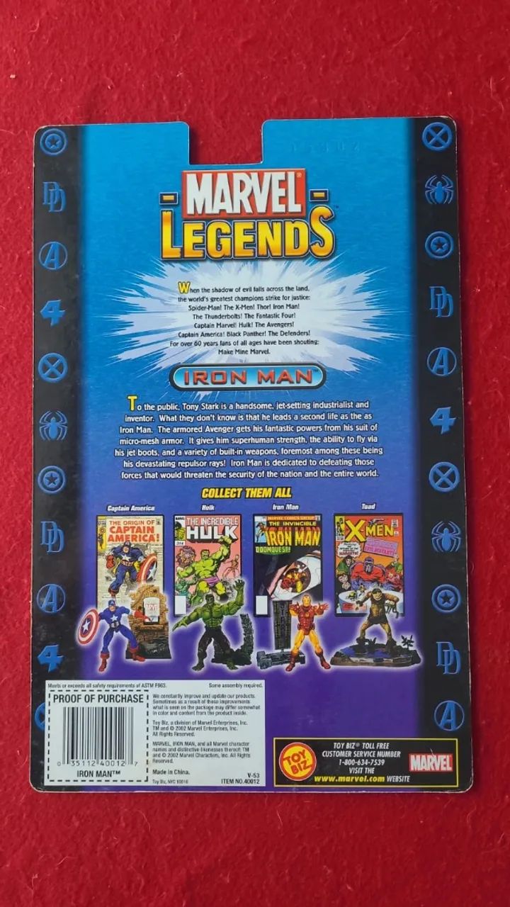 Action figure Iron Man Marvel Legends com gibi - 2002 - Foto 4