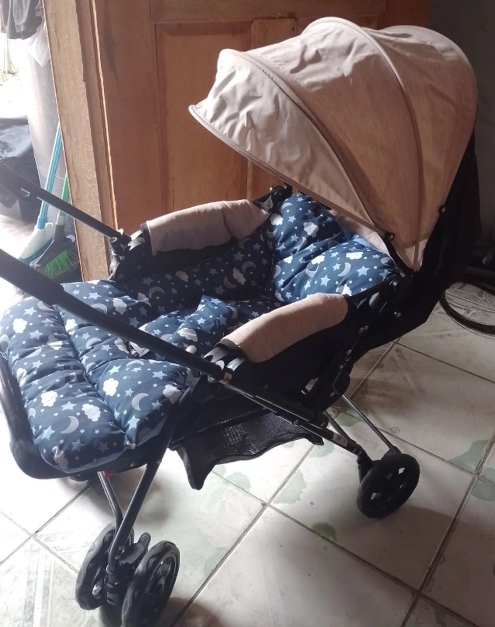 Carrinho de bebê + acolchoado - Foto 3