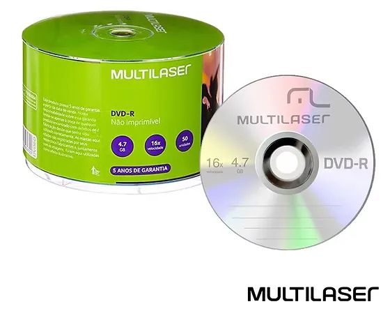 DISCO GRAVÁVEL DVD-R 16X 4.7GB 120 MINUTOS ENVELOPE - MULTILASER - Foto 2