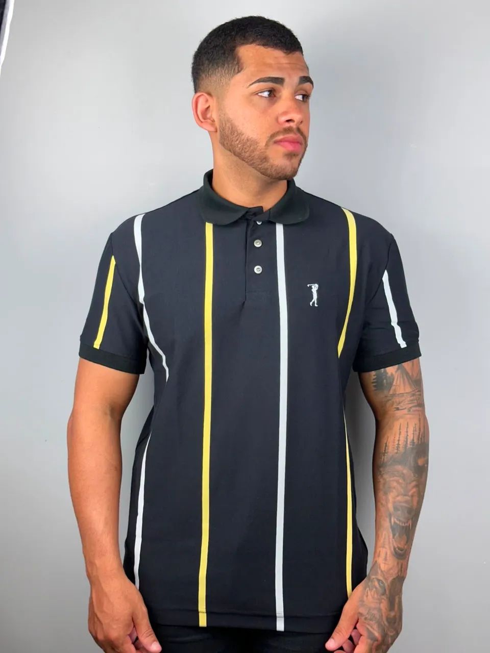 Camisa polo aleatóry listra vertical  - Foto 3