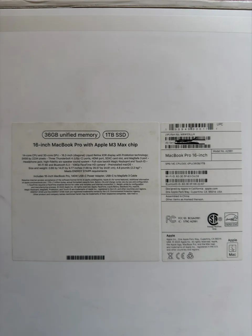 MacBook Pro M3 Max, 36GB ,1 TB - Foto 3