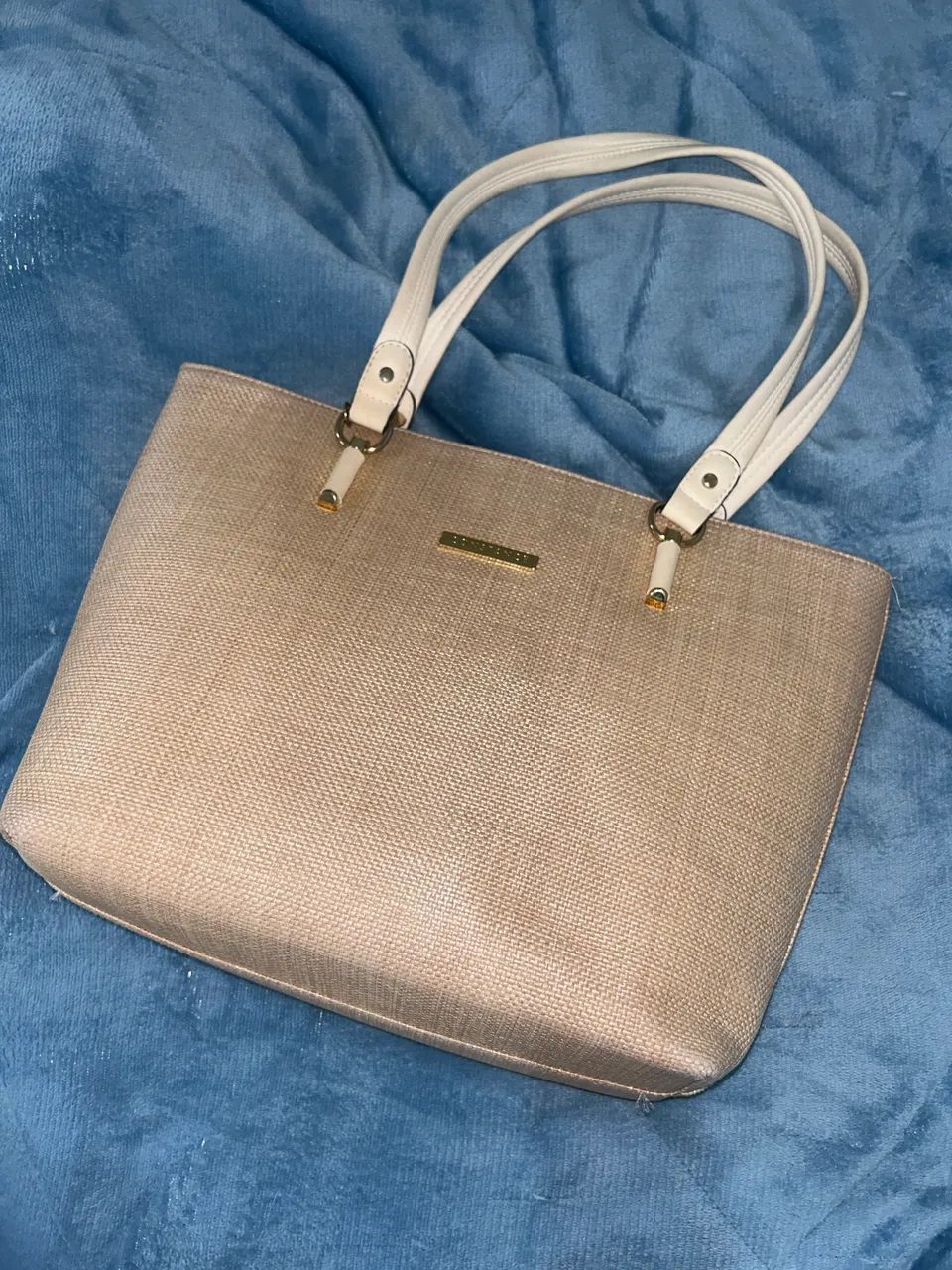 Bolsa bege Palha Constance  - Foto 3