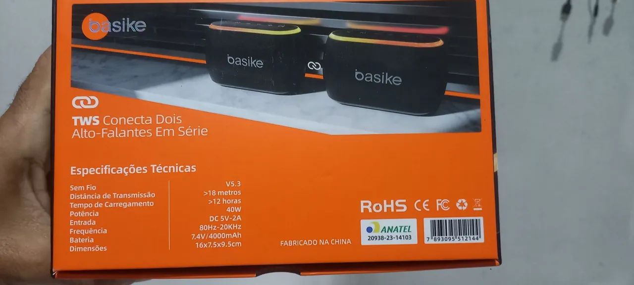 Caixa de Som Bluetooth Basike com LED 40w - Foto 4