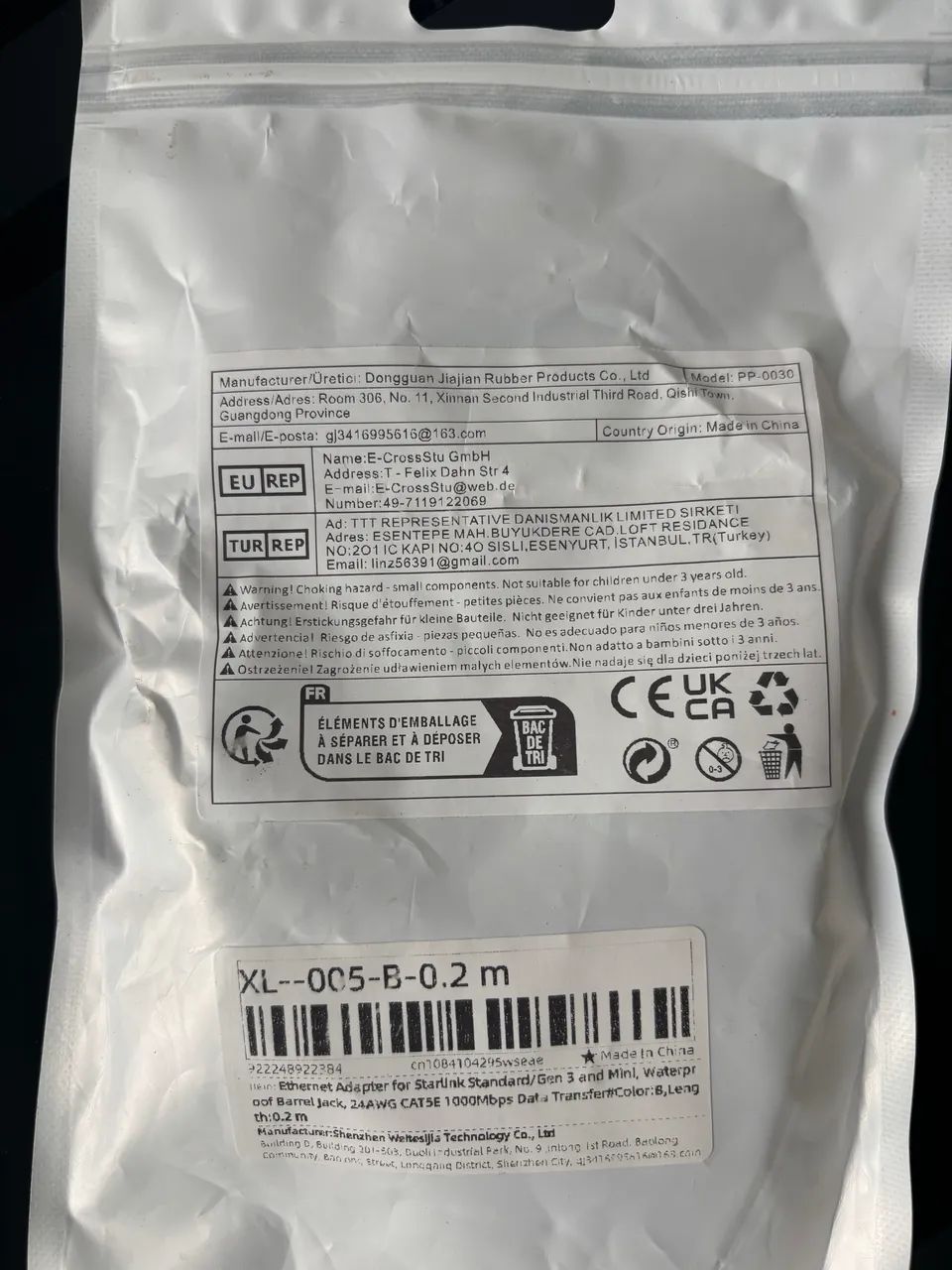 Adaptador Ethernet para Starlink Standard/Gen 3 e Mini, conector à prova d'água, 1000Mbps - Foto 3