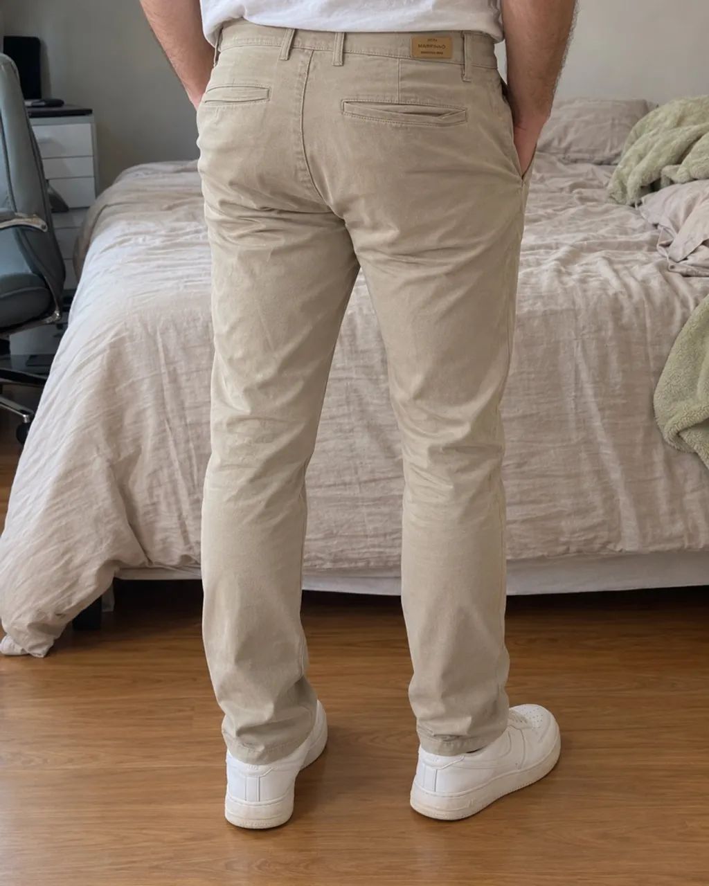 Calça slim fit bege - Foto 2