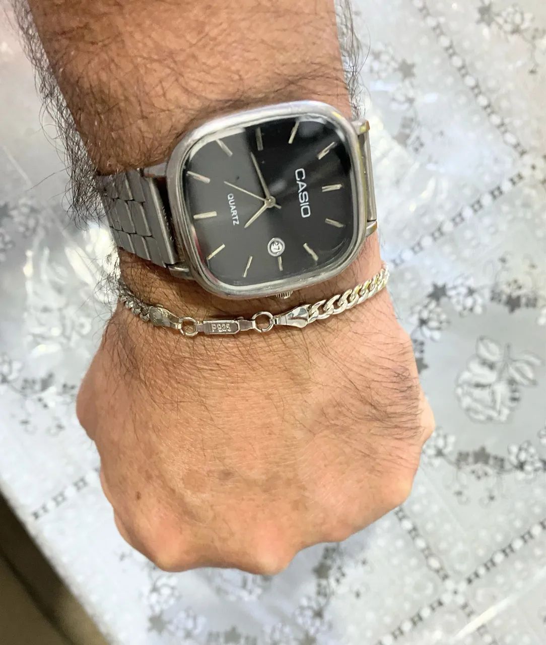 Vende-se Relógio Casio + Pulseira banhada de Prata  - Foto 3