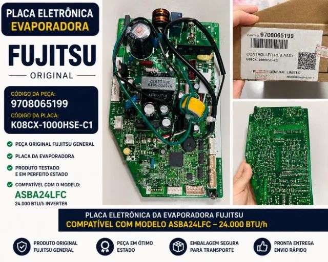 Placa Eletrônica Evaporadora FUJITSU