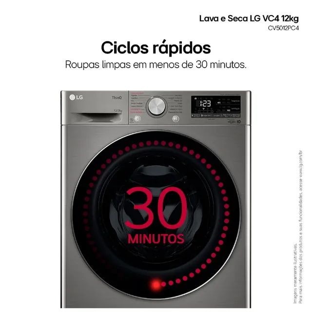 Lava e Seca Smart LG VC4 12kg - Foto 3