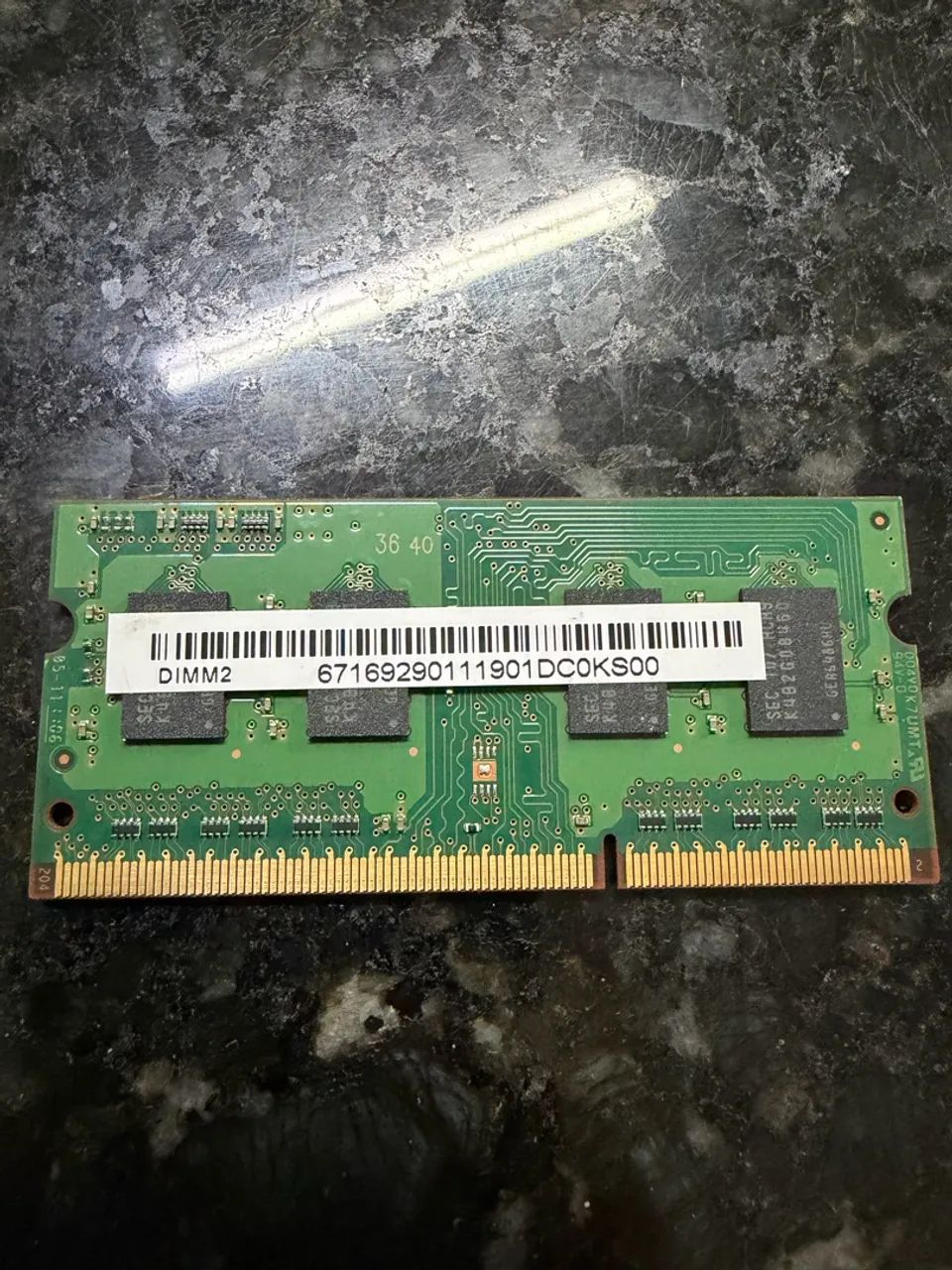 Memória RAM notebook PC3-10600s 2GB - Foto 2