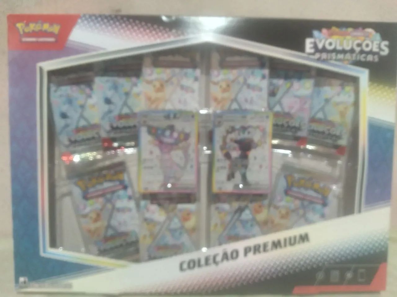 Box evoluções prismaticas Umbreon e Espeon.