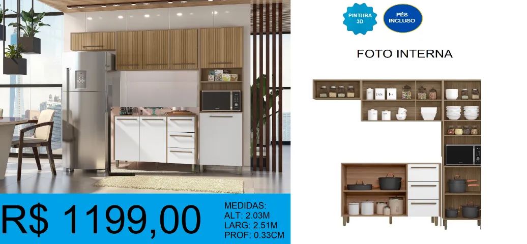 Cozinha - modulada-  compre hoje e receba em até 72 horas - Foto 2