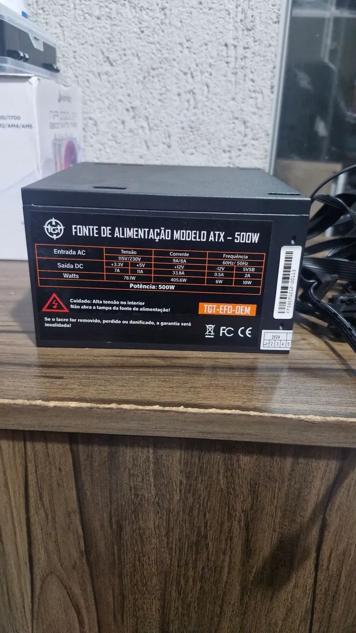 Fonte 500w TGT COM PROBLEMA 