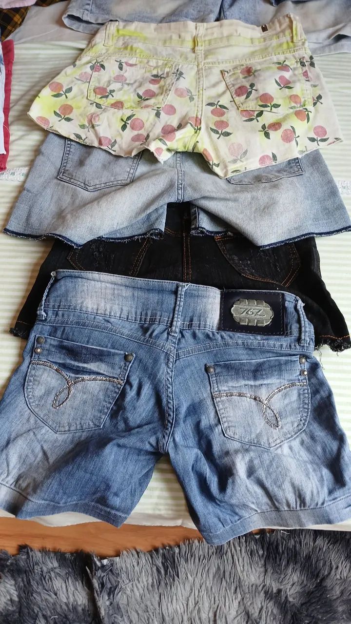 LOTE DE SHORTS T/ 36  COM 4 - Foto 2