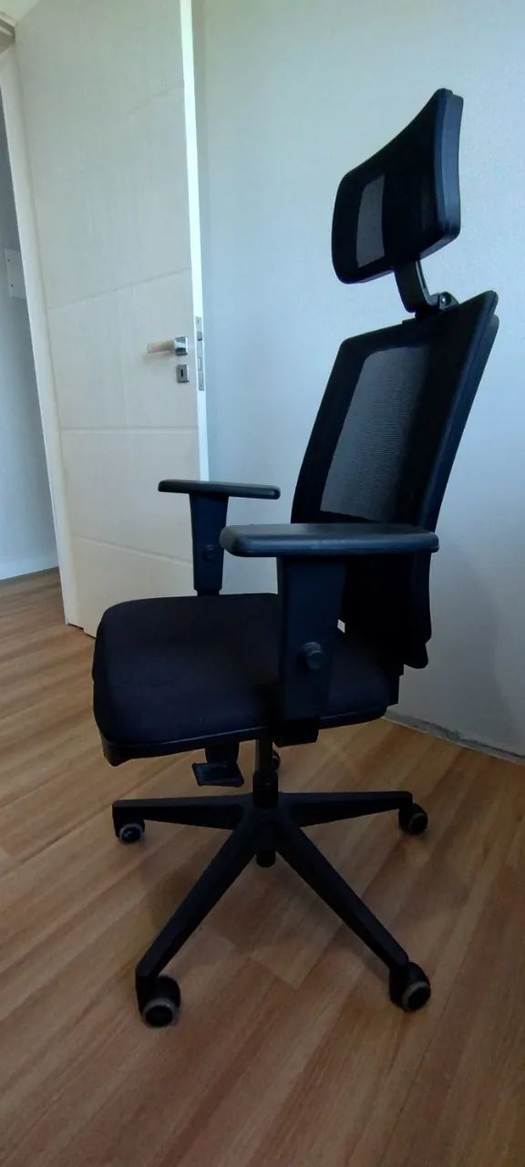 Cadeira Ergonômica Escritório com Apoio de Cabeça e Braços 3D - Foto 2