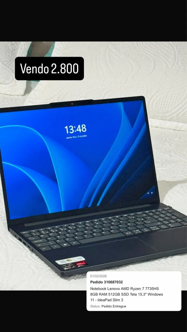 Notebook lenovo idealpad slim 3 - Foto 3