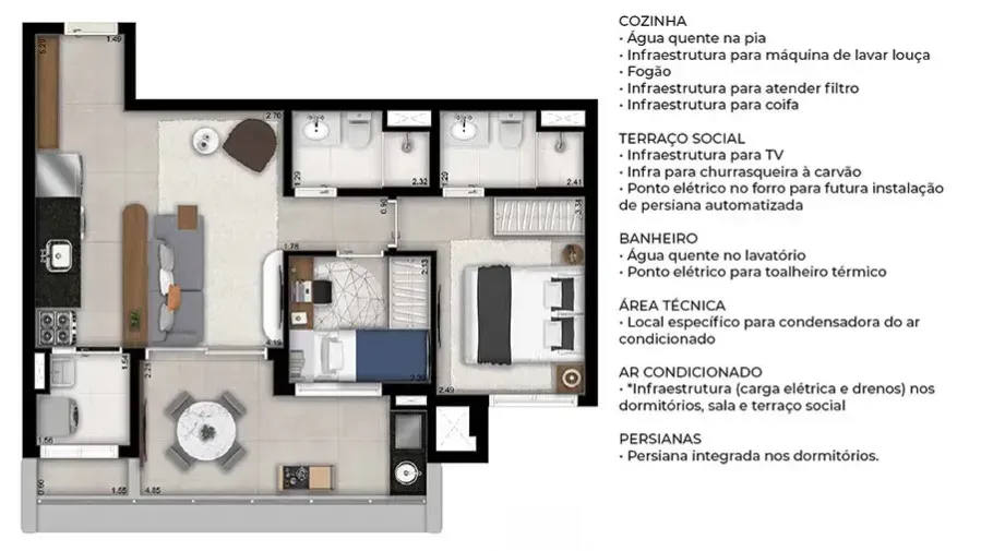 PLANTA 66m²