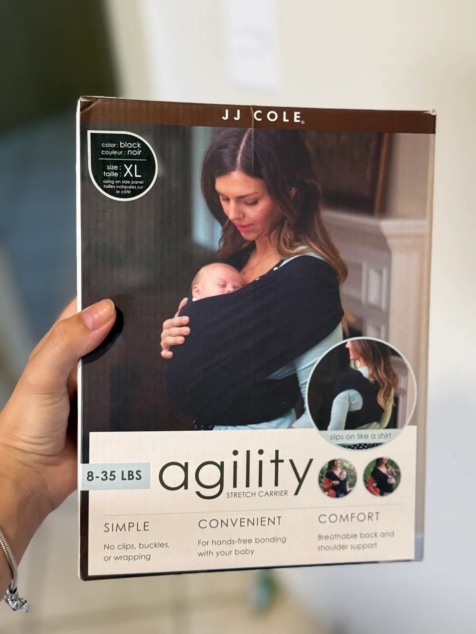 sling canguru jj cole agility preto